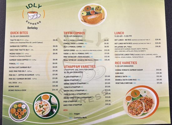 Menu photo 4 Idly Express - Berkeley Berkeley, CA