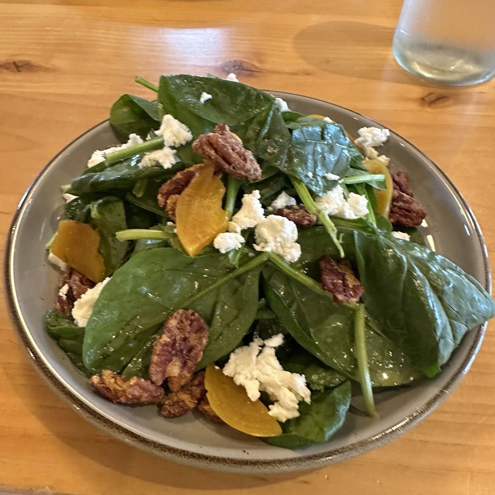 Blue Heron Restaurant - Spinach and goat cheese salad - New American Near Me - Santa Fe, New Mexico Blue Heron Restaurant - Spinach and goat cheese salad - New American Near Me - Santa Fe, New Mexico