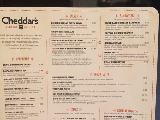 Menu photo 8 Cheddar's Scratch Kitchen Lutz, FL