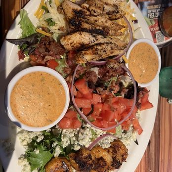 Miller's Ale House - BLACKENED SHRIMP & CHICKEN COBB SALAD - Sports Bars Near Me - Rockaway, New Jersey Miller's Ale House - BLACKENED SHRIMP & CHICKEN COBB SALAD - Sports Bars Near Me - Rockaway, New Jersey
