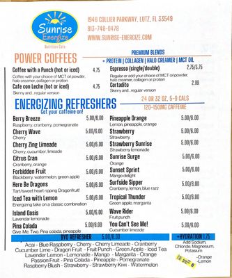 Menu photo 4 Sunrise Energize Lutz, FL Menu photo 4 Sunrise Energize Lutz, FL