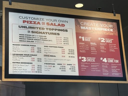 Menu photo 2 MOD Pizza San Jose, CA Menu photo 2 MOD Pizza San Jose, CA