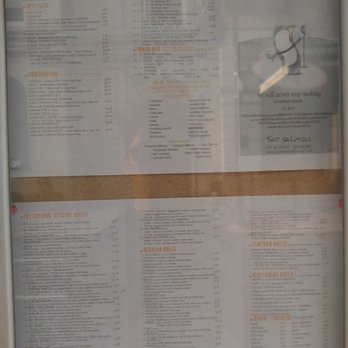 Fat Salmon - The menu. Zoom in to get a better look. - Japanese Near Me - Philadelphia, Pennsylvania