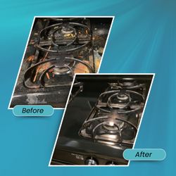 SoCal Maids - Grease, spills, and burnt-on mess are gone. This stovetop is shining like new.