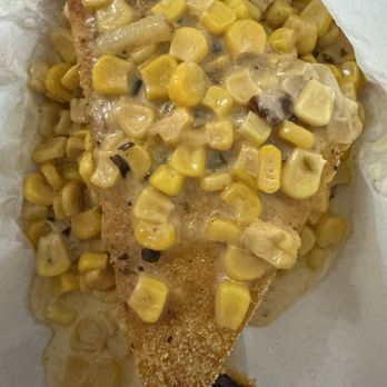 Reverend's BBQ - Griddled Polenta with Creamed Corn & Tasso Ham - Barbeque Near Me - Portland, Oregon Reverend's BBQ - Griddled Polenta with Creamed Corn & Tasso Ham - Barbeque Near Me - Portland, Oregon
