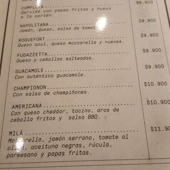 Milá Resto - Precios Agosto 2017 - Chilean Near Me - Santiago, RM Milá Resto - Precios Agosto 2017 - Chilean Near Me - Santiago, RM