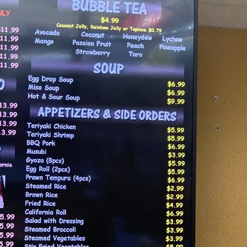 Apple Teriyaki - a menu for bubble tea - Japanese Near Me - Puyallup, Washington