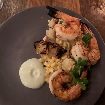 Watershed Kitchen & Bar - Shrimp and corn entree - Cocktail Bars Near Me - Columbus, Ohio Watershed Kitchen & Bar - Shrimp and corn entree - Cocktail Bars Near Me - Columbus, Ohio