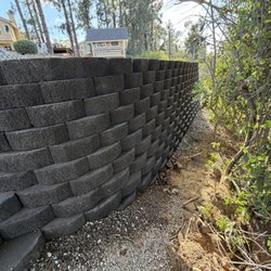 Excavation Dirt Works & Grading - Retaining Wall install