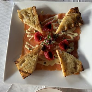 Santé - Salmon appetizer with garlic aioli - New American Near Me - Matthews, North Carolina