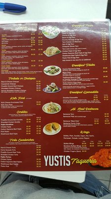 Menu photo 2 Yustis Taqueria Humble, TX