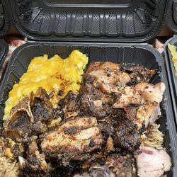 Jerk chicken made the right way, on the charcoal grill!!! Absolutely delicious!