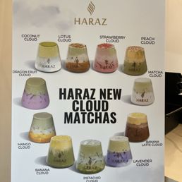I'm a visual girly so I love this menu of matchas!