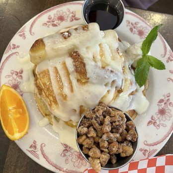 Pancake Boy - Banana Mascarpone Souffle Pancake, pecans on side - Breakfast & Brunch Near Me - San Francisco, California