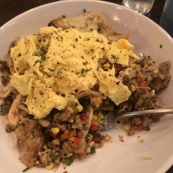 Maplewood Kitchen and Bar - Chicken hash (eggs scrambled instead of over easy) - Breakfast & Brunch Near Me - Cincinnati, Ohio