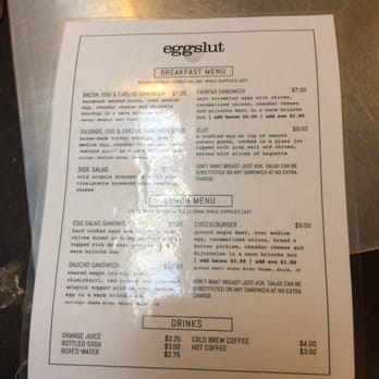 Eggslut - Menu - Breakfast & Brunch Near Me - Los Angeles, California Eggslut - Menu - Breakfast & Brunch Near Me - Los Angeles, California