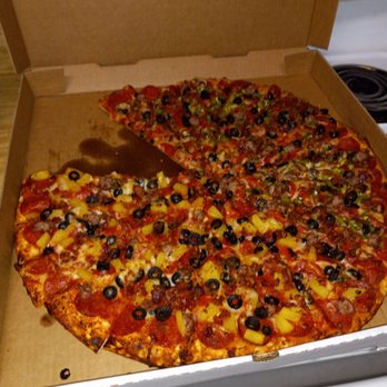 Prime Pizza - I got a half and half combination and the workers party sized which is 20 in - Pizza Near Me - Lodi, California Prime Pizza - I got a half and half combination and the workers party sized which is 20 in - Pizza Near Me - Lodi, California