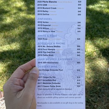 Peachy Canyon Winery - Menu - Wineries Near Me - Templeton, California Peachy Canyon Winery - Menu - Wineries Near Me - Templeton, California