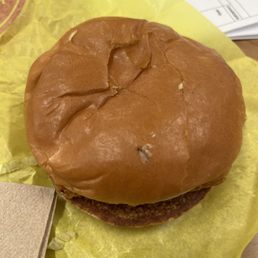 Mcchicken had a nat or bug on the bun