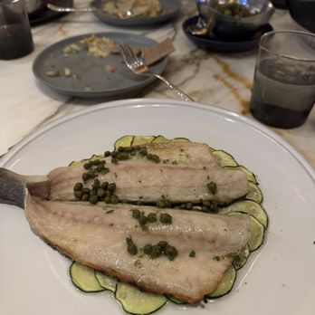 Orla - Branzino with zucchini - Mediterranean Near Me - Las Vegas, Nevada Orla - Branzino with zucchini - Mediterranean Near Me - Las Vegas, Nevada