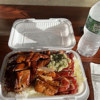 New Kim Tuong - Roast pork and duck over rice and cabbage! This has extra pork and duck, on request, and it's so good! - Cantonese Near Me - New York, New York New Kim Tuong - Roast pork and duck over rice and cabbage! This has extra pork and duck, on request, and it's so good! - Cantonese Near Me - New York, New York