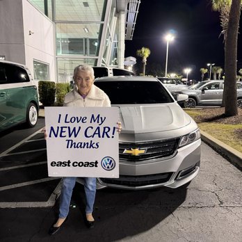 East Coast Volkswagen - I love my new car! - Car Dealers Near Me - Myrtle Beach, South Carolina East Coast Volkswagen - I love my new car! - Car Dealers Near Me - Myrtle Beach, South Carolina