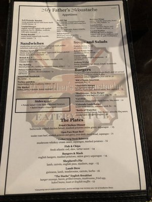 Menu photo 4 My Father's Moustache Mount Pleasant, SC