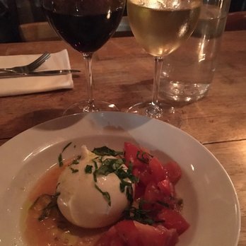 St. Anselm - Burrata & Marinated Tomato Appetizer + Wine - New American Near Me - Brooklyn, New York St. Anselm - Burrata & Marinated Tomato Appetizer + Wine - New American Near Me - Brooklyn, New York