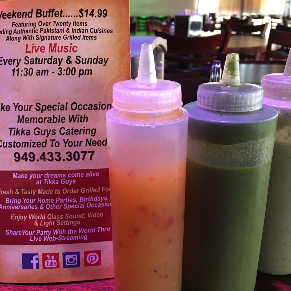 Tikka Guys - Sauces: Salad dressing, mild chutney, spicy chutney - Indian Near Me - Anaheim, California Tikka Guys - Sauces: Salad dressing, mild chutney, spicy chutney - Indian Near Me - Anaheim, California