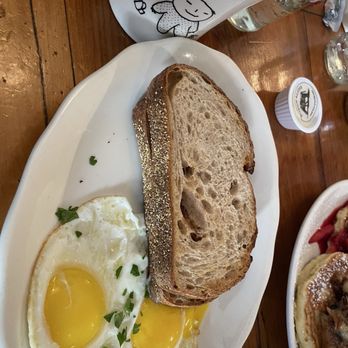 Bubby's Tribeca - Sunny side of eggs with toast and a cup of Coffee - American Near Me - New York, New York