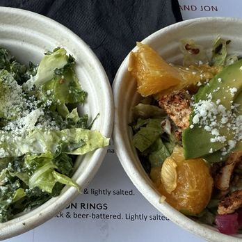 Gott's St. Helena - Kale & Chicken Salad and Citrus & Avocado Chop Salad - Burgers Near Me - Saint Helena, California Gott's St. Helena - Kale & Chicken Salad and Citrus & Avocado Chop Salad - Burgers Near Me - Saint Helena, California