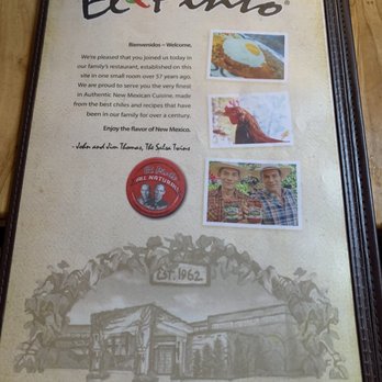 El Pinto - Menu 1/5 - New Mexican Cuisine Near Me - Albuquerque, New Mexico