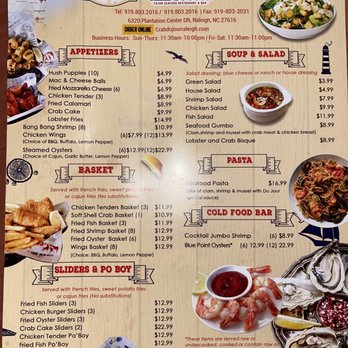 Crab Du Jour - Menu - Cajun/Creole Near Me - Raleigh, North Carolina Crab Du Jour - Menu - Cajun/Creole Near Me - Raleigh, North Carolina