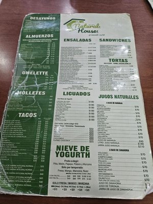 Menu photo 2 Natural House Matamoros, TAM