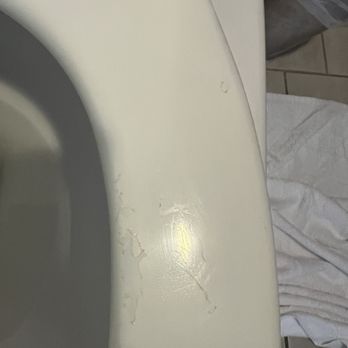 Flamingo Las Vegas - The toilet look like it was painted on and it was dirty - Hotels Near Me - Las Vegas, Nevada