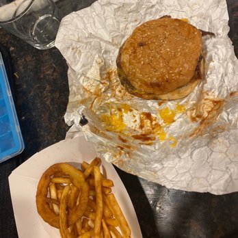 Main St Dairy Freeze - "Spartan burger and side of onion rings" - Ice Cream & Frozen Yogurt Near Me - Sumner, Washington