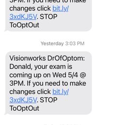 All the messages reminding me of my appointment All the messages reminding me of my appointment