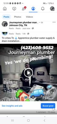Journeyman plumber man Logo