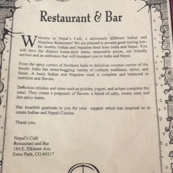 Nepal's Cafe - Indian Near Me - Estes Park, Colorado