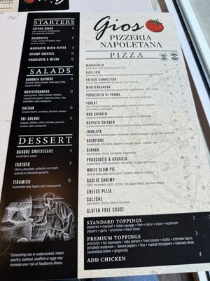 Menu photo 1 Gios Pizzeria Napoletana Myrtle Beach, SC