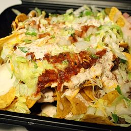 Nachos w/ ground beef. delicious