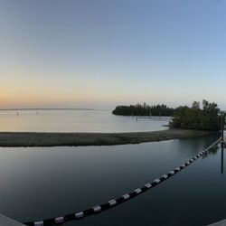 Compass Bar and Chill - Sunset view from the outside patio bar high top area