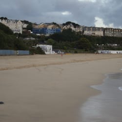 Porthminster Hotel - The St Ives Harbour Hotel, The Porthminster, St. Ives in the left corner looking out over Porthminster Beach