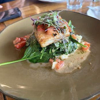 Pacific Coast Grill - Pan Seared Seabass - Seafood Near Me - Cardiff, California Pacific Coast Grill - Pan Seared Seabass - Seafood Near Me - Cardiff, California