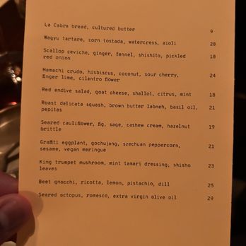 West10West - Menu for 1/11/25 - New American Near Me - New York, New York