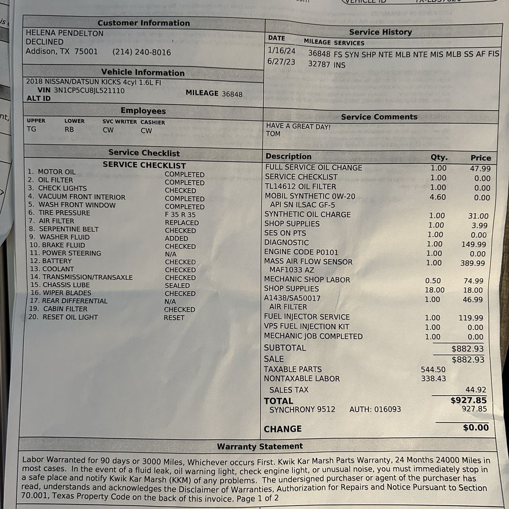 This is my January invoice