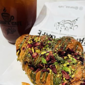 Sana'a Cafe - Pistachio Croissant - Coffee & Tea Near Me - Oakland, California Sana'a Cafe - Pistachio Croissant - Coffee & Tea Near Me - Oakland, California