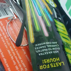 Dollar Tree - Glow Sticks, Reading Glasses, and storage bags