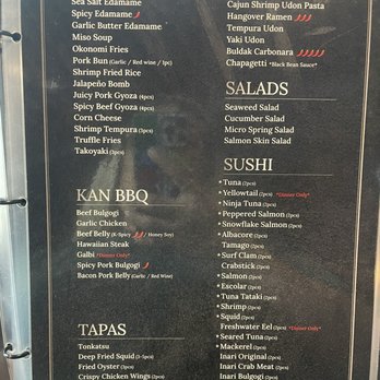 Kan Sushi - I was stunt little because many choices - Sushi Bars Near Me - Honolulu, Hawaii