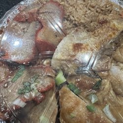 Lucky City Restaurant - Chicken, pork, and rice